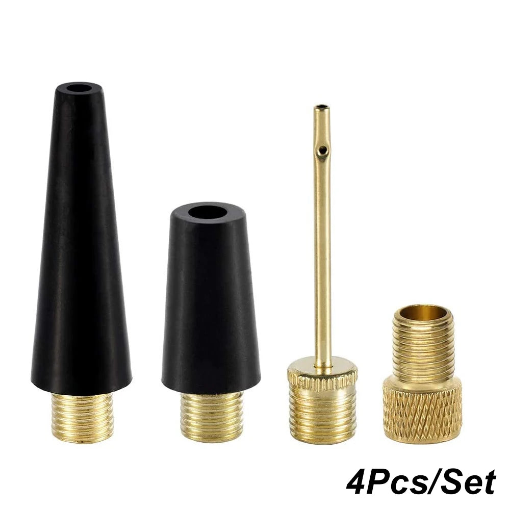 1 Set Bicycle Presta Schrader Valve Adaptor, Brass Bike Pump Adapters, Ball Pump Needle, Balloon Inflatable Toys Nozzle Inflator