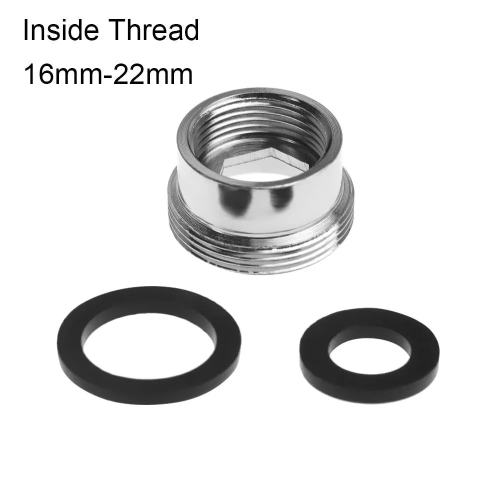 Kitchen Faucet Adapter Set 18/20/22/24mm To 22mm With Washer Metal Male Female Saving Tap Aerator Connector Bathroom Accessories