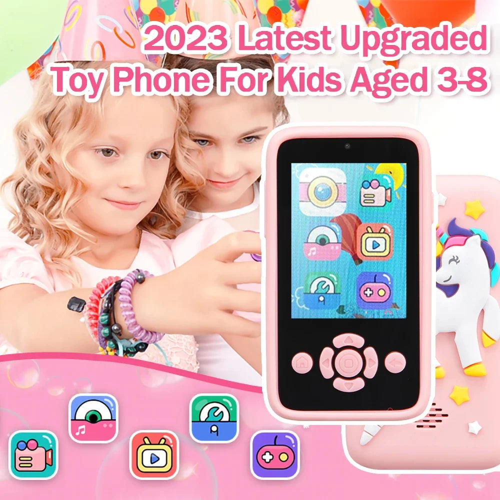 2025 Children Mp3 Phone Camera Toys Puzzle Games Music Player Tooddler Leaning Toys for Girls Boys Age 3-12 Best Birthday Gifts