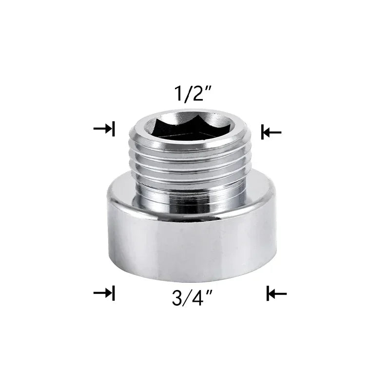 Water Faucet Coupler 1/2 To M16 M18 M20 M22 M24 M28 M32 Thread Connector Conversion Tap Adapter Fitting Bubbler Kitchen Bathroom