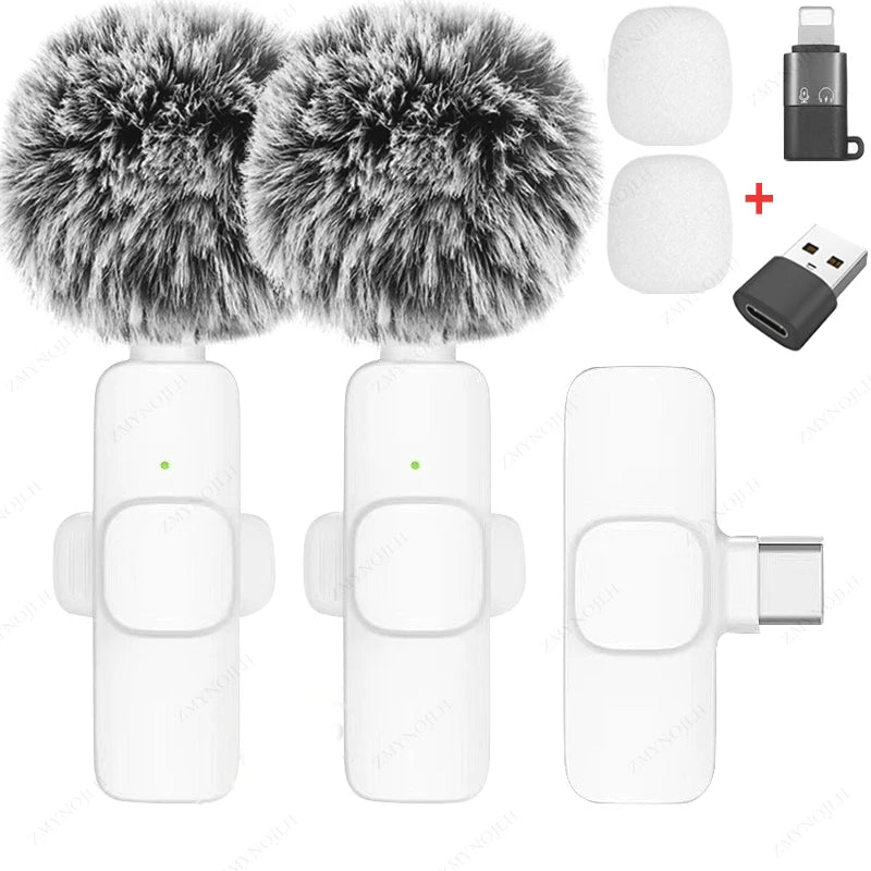 Nouveau microphone cravate sans fil, mini microphone portable pour enregistrement audio et vidéo, pour iPhone, Android, PC, appareil photo, jeux en direct, téléphone