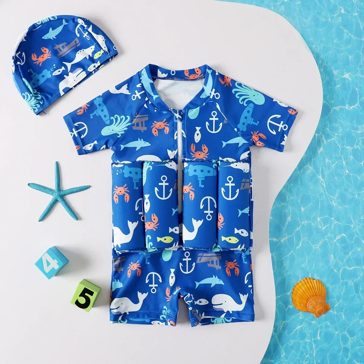Maillot de bain une pièce pour enfants, protection contre les éruptions cutanées, imprimé dessin animé, vêtements de natation pour filles et garçons