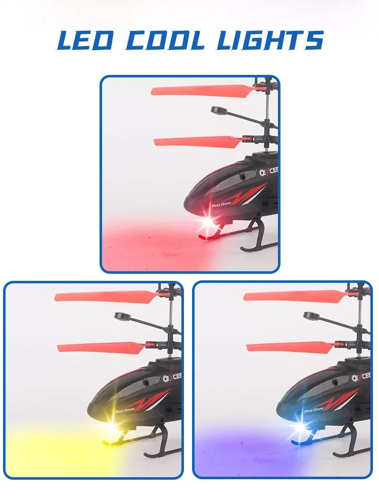 Watch Wrist Hand Controlled Induction Aircraft Impact Resistant Helicopter with Lighting Rechargeable Mini RC Drone