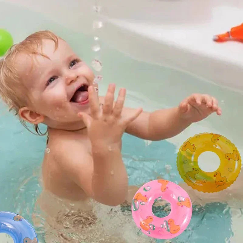 Mini bouée de bain pour enfants, jouet de piscine, anneau flottant, jouet amusant pour bébé, poupée flottante en caoutchouc, jeux gonflables