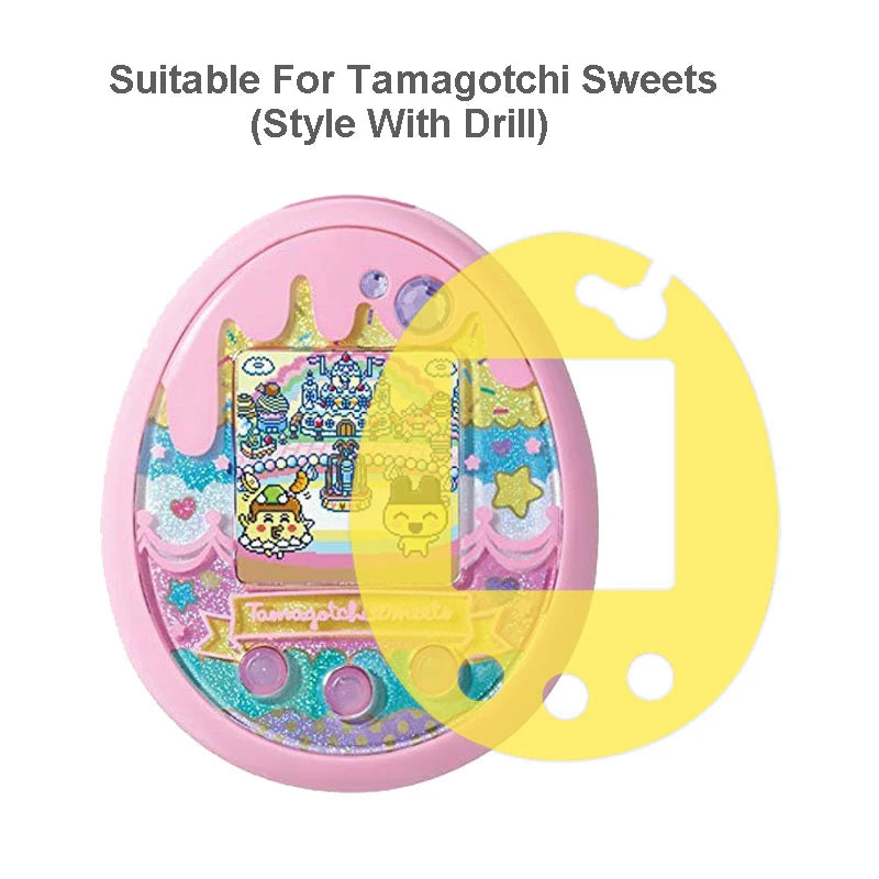 Lot de 5 films de protection en TPU souple doré pour jeux électroniques virtuels pour animaux de compagnie, pour Tamagotchis, Pix, Meets et Sweets