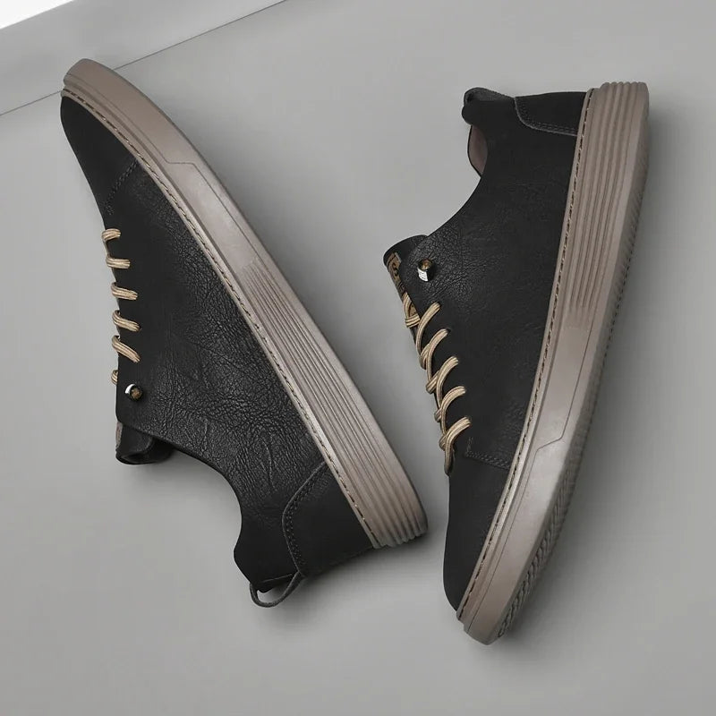2024 New Genuine Leather Men's Casual Shoes Luxury Brand Outdoor Sneakers Tennis Masculino High Quality Sport Shoes for Men