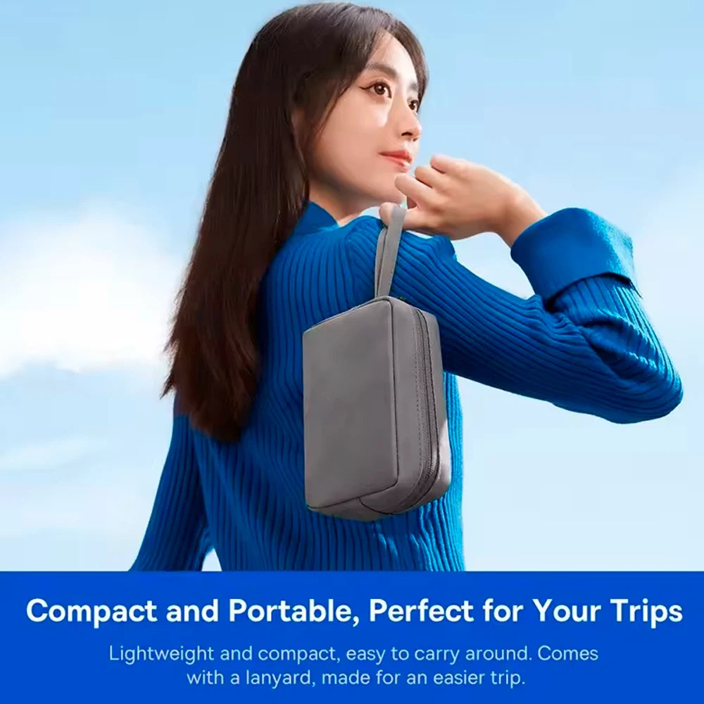 New 2025 Portable Bag Waterproof Grease Proof For iPhone 15 Pro Max Earphone Power Bank Cable Charger PC Digital Accessories Bag