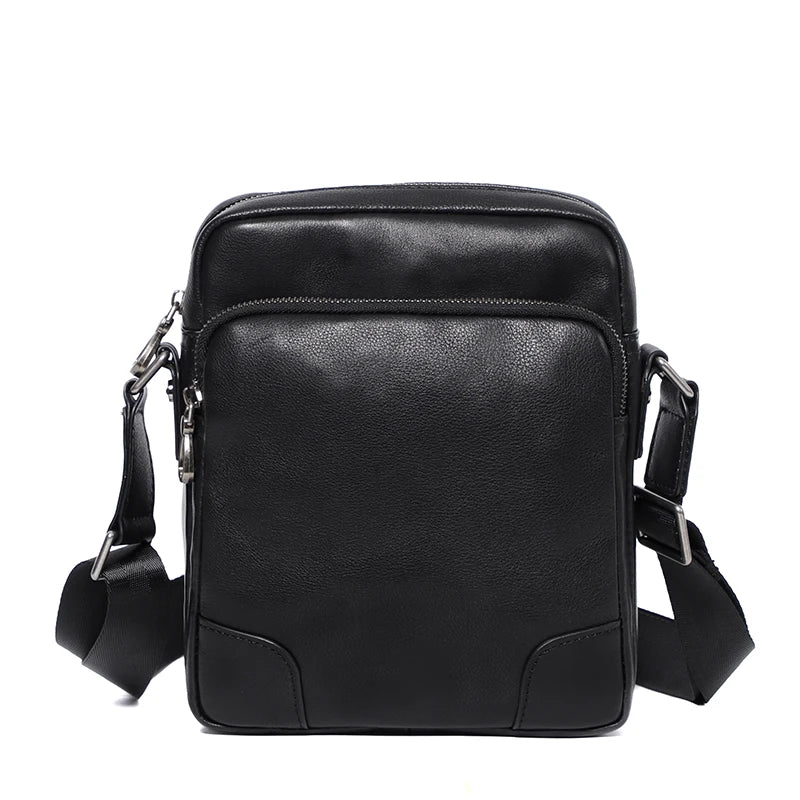 Sac à bandoulière en cuir véritable naturel pour homme, sacoche à rabat en cuir souple, petit sac à bandoulière pour homme, sacoche en cuir de vachette première couche