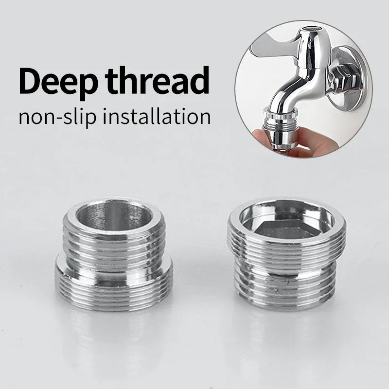 Water Faucet Coupler 1/2 To M16 M18 M20 M22 M24 M28 M32 Thread Connector Conversion Tap Adapter Fitting Bubbler Kitchen Bathroom