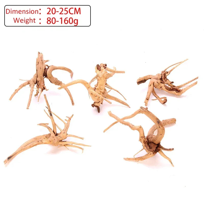Natural Tree Trunk Aquarium Decoration Fish Tank Ornament Driftwood Cuckoo Roots Micro Landscape for Reptiles and Aquatic Decor