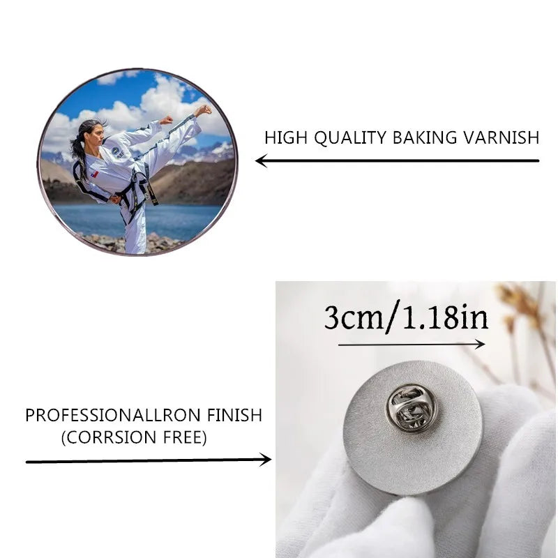 1 PC Personalized Photo Enamel Pins Custom Pictures Brooches Wedding Birthday Pet Creative Alloy Pin Clothes Lapel Button Badges