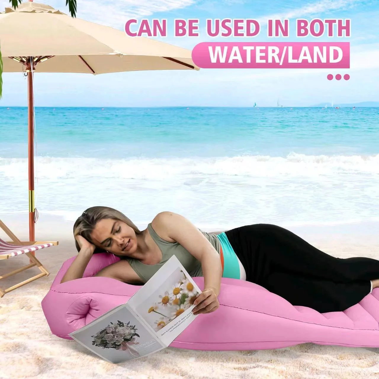 Multi functional Inflatable Maternity Bed Cushion Mattress with Hole for Pregnant Mommy Comfortable Yoga Mat Protective Portable