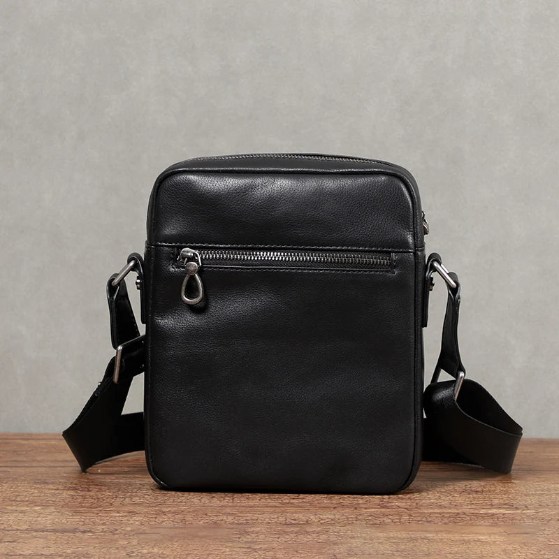 Sac à bandoulière en cuir véritable naturel pour homme, sacoche à rabat en cuir souple, petit sac à bandoulière pour homme, sacoche en cuir de vachette première couche