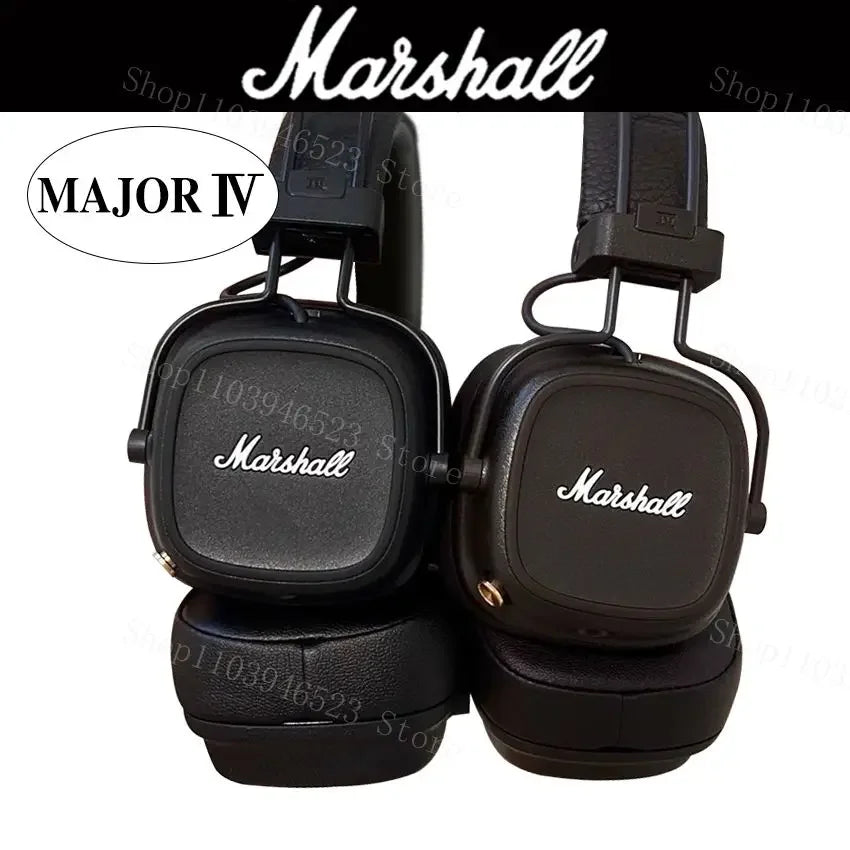 Casque Bluetooth Marshall Major IV 4, basses profondes, design ergonomique, plus de 80 heures d'autonomie, casque de sport pliable sans fil
