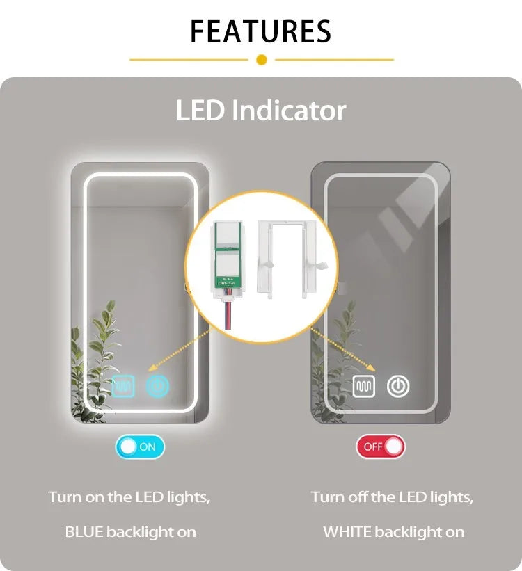 Bathroom mirror touch dimming double touch defogging capacitive touch sensor switch