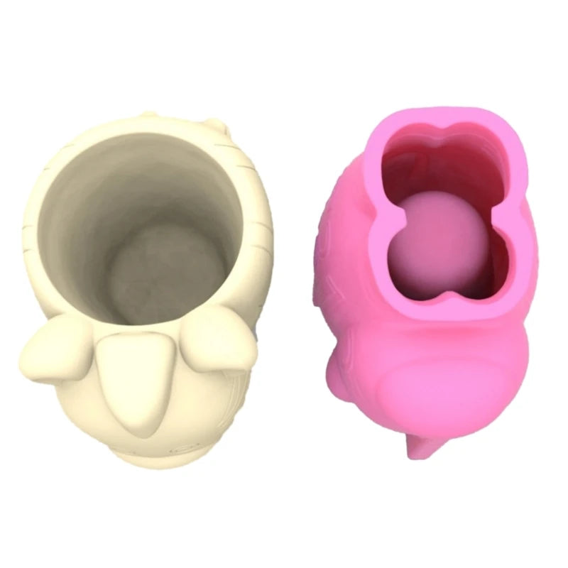 MXME Creative-Resin Plant Pots Silicone Mold Flower Pots Resin Mold Pen Holder Vase Epoxy Casting Mold