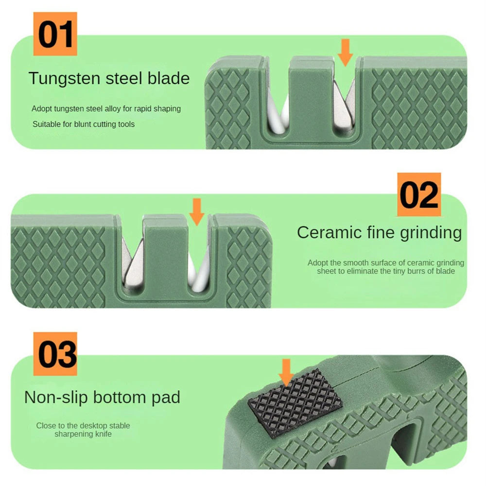 Knife Sharpener Pocket Ceramic Sharpen Diamond Tool Scissor Sharpen Gears Fish Hook Carbide Knife Whetstone Outdoor Multi Tools