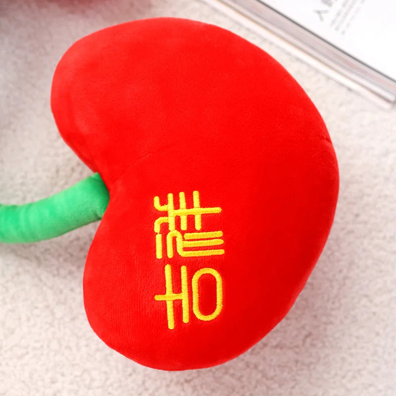 Peluche cerise dessin animé Kawaii, plantes en peluche, nourriture, cerise rouge, coussin, mignon, doux, jouets pour enfants, cadeau, décoration