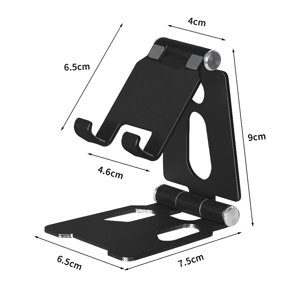 Metal Aluminum Alloy Mobile Phone Desktop Holder Stand for iPhone 13 14 Pro Stand Lazy Live Portable Folding Mobile Phone Stand