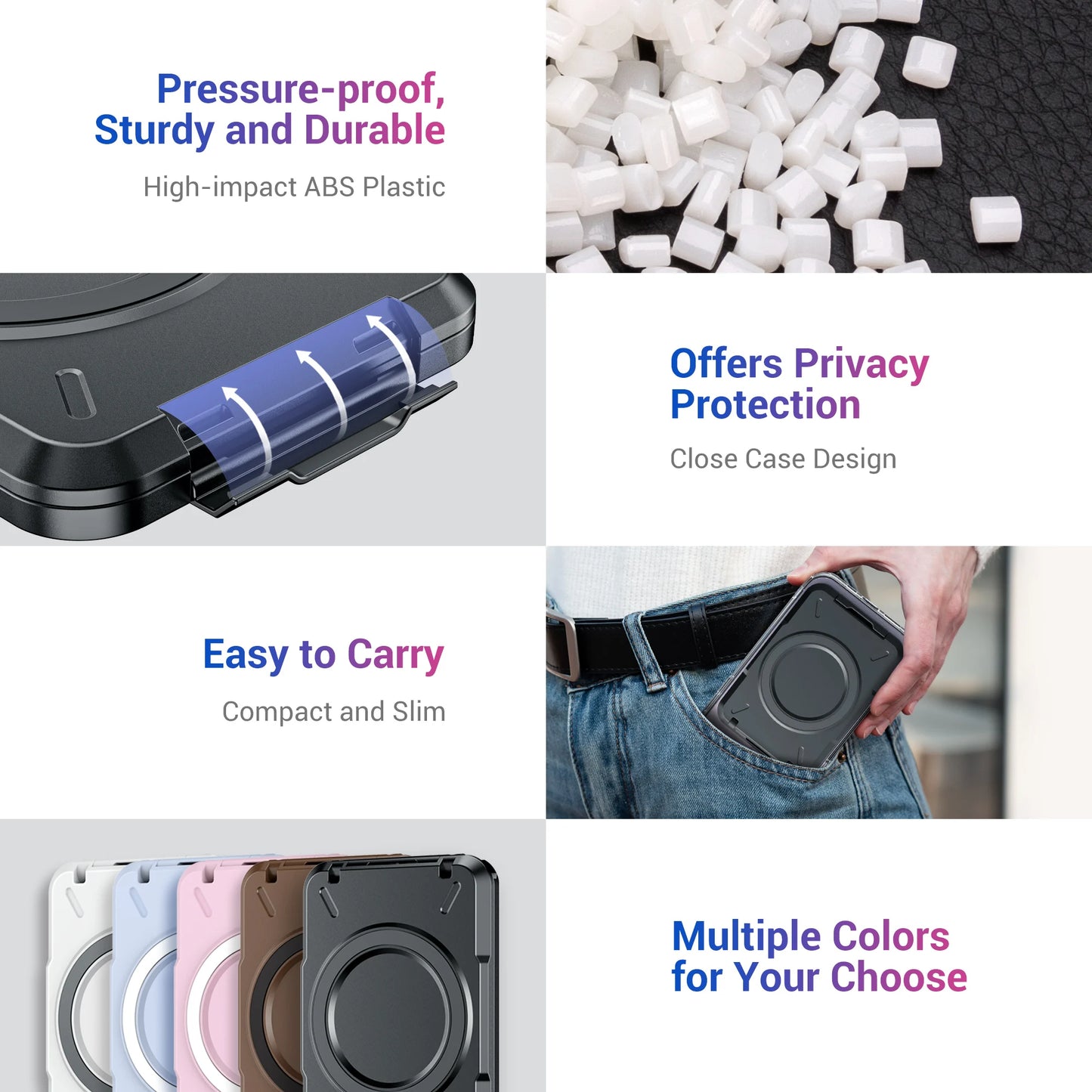 Magnetic Wallet & Card Holder with RFID Blocking Function for iPhone 16 15 14 Pro/ Pro Max/ 13 Pro Max/ 13 12 Pro MagSafe Wallet