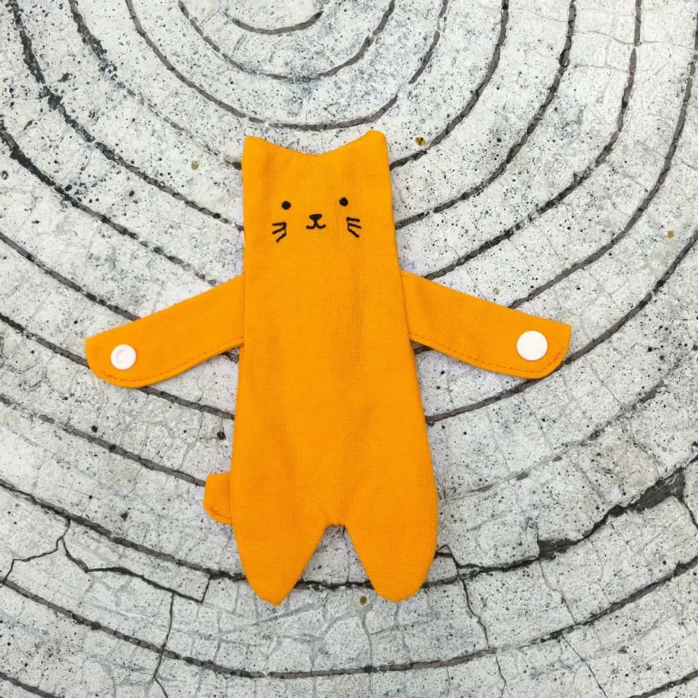 Canvas Cartoon Cat Coin Purse Zipper Closure Anti Loss Zippered Mini Wallet Snap Button Decorative Small Change Pouch Daily Use