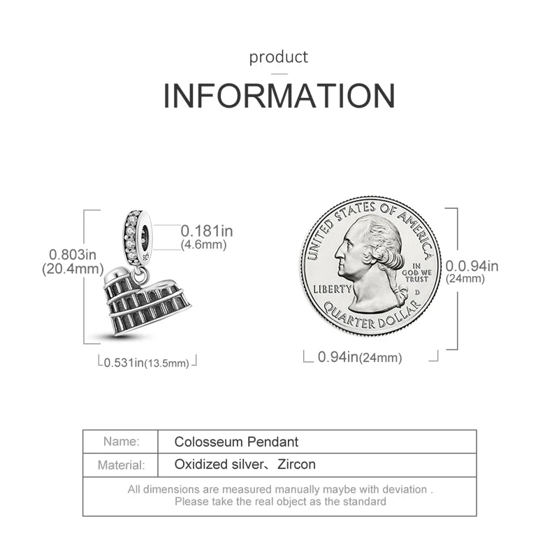 925 Sterling Silver Spots Series Charm Eiffel Tower Egypt Charms Pendant Fit MULA Original Sliver Bracelets DIY Jewelry Gifts