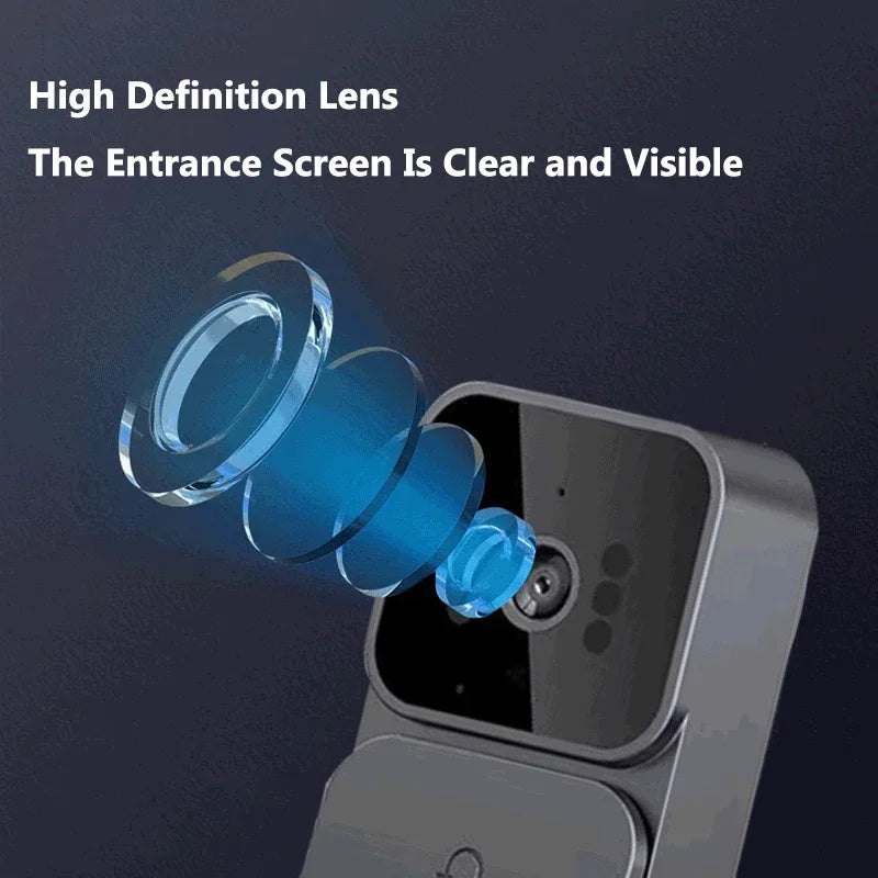 Wireless Video Intercom Doorbell HD Night Vision 4.3-inch lPS Screen Waterproof Visual Door Bell Camera Smart Home Security