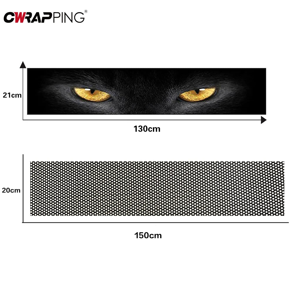 Car Front Windshield Sunshade Stickers 3D Vinyl Film Sunshade Decorative Stickers for Auto Front Windshield Decorative Sticker