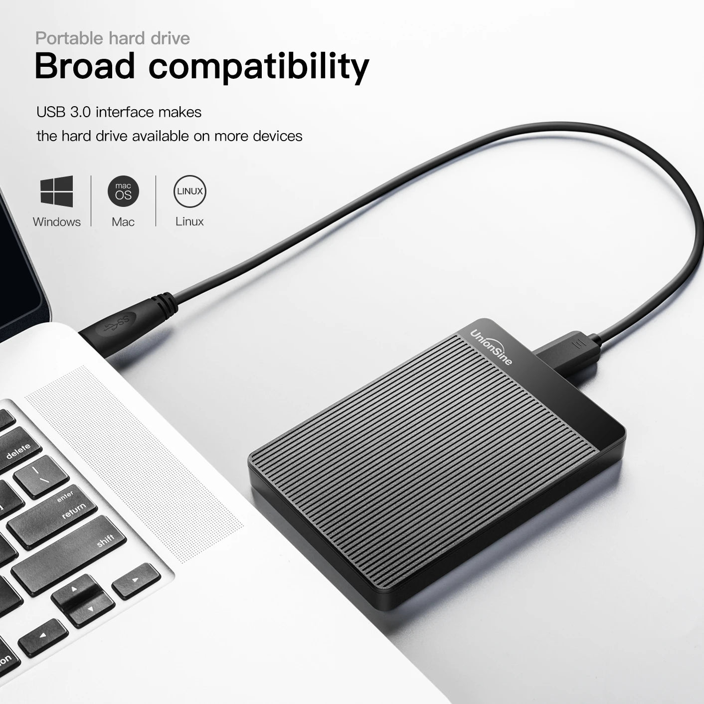 UnionSine Hdd External 2.5" Portable External Hard Drive disk 1tb/320gb/500gb/750gb Compatible for PC Desktop MacBook Computer