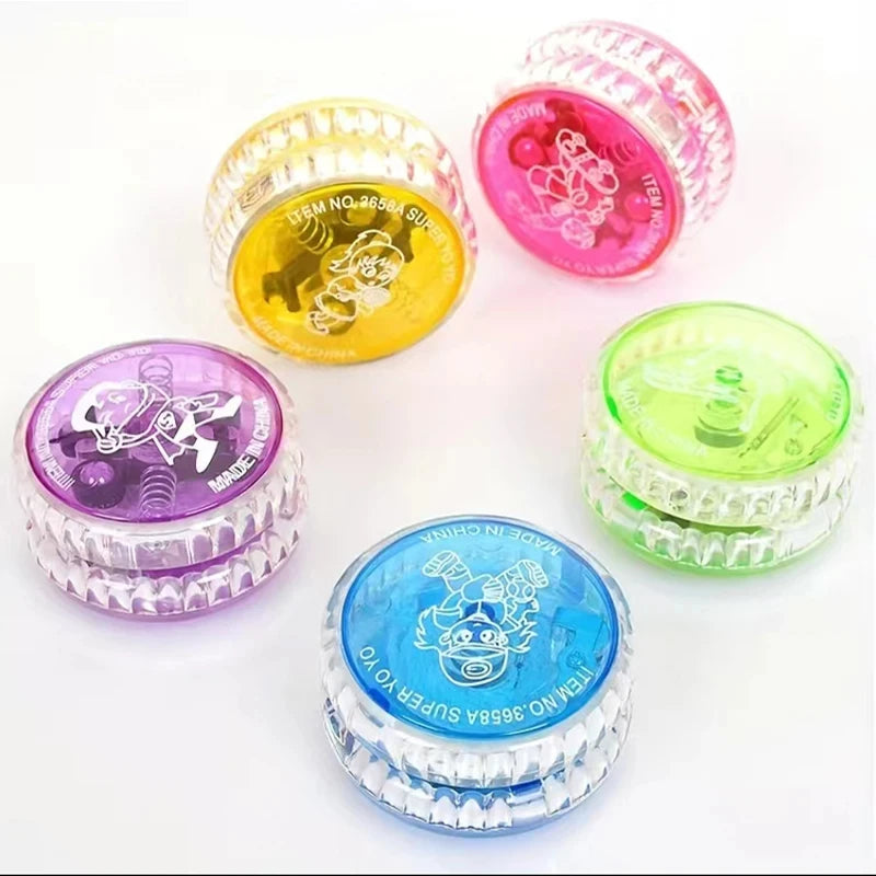 Yo-yo lumineux pour enfants, jouet créatif à paillettes, Yo-yo pour garçon, puzzle yo-yo éblouissant, balle yo-yo phosphorescente