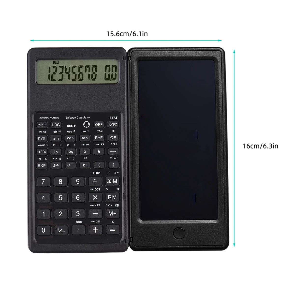 Scientific Calculator With Writing Foldable Tablet Multi Functions Engineering Financial calculator For School Students Office