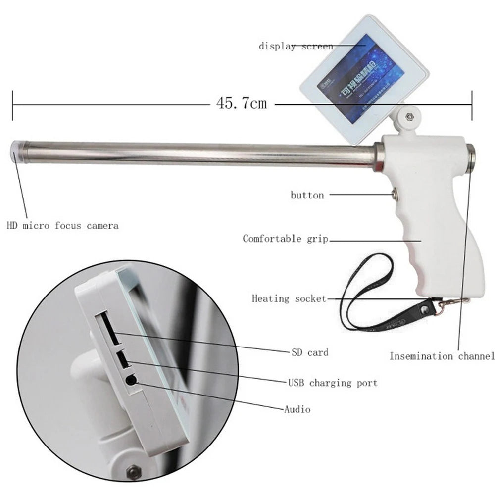 Cow Feeding Tools Cow Visual Artificial Insemination Gun Veterinary Breeding Tools Livestock Farm Endoscope Ai Insemination