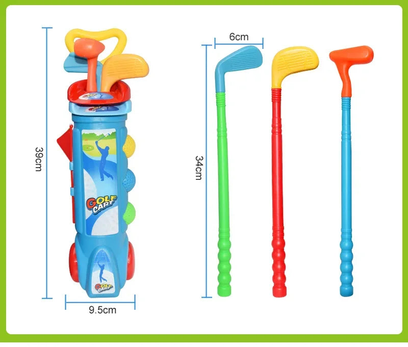 Ensemble de clubs de golf pour enfants, jouets de sport d'intérieur et d'extérieur rétractables, jeux de golf pour parents et enfants, jouets interactifs d'extérieur