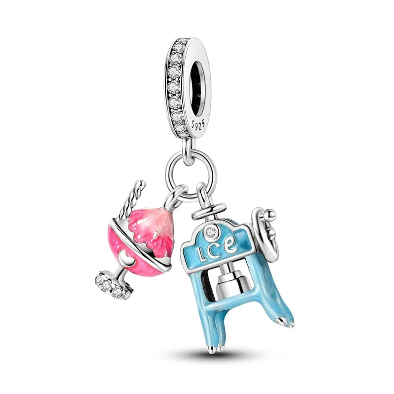 New 925 Sterling Silver Luminous Elf Blue Purple Butterfly Moon Life Tree Charms Beads Fit Pandach Original Bracelet DIY Jewelry