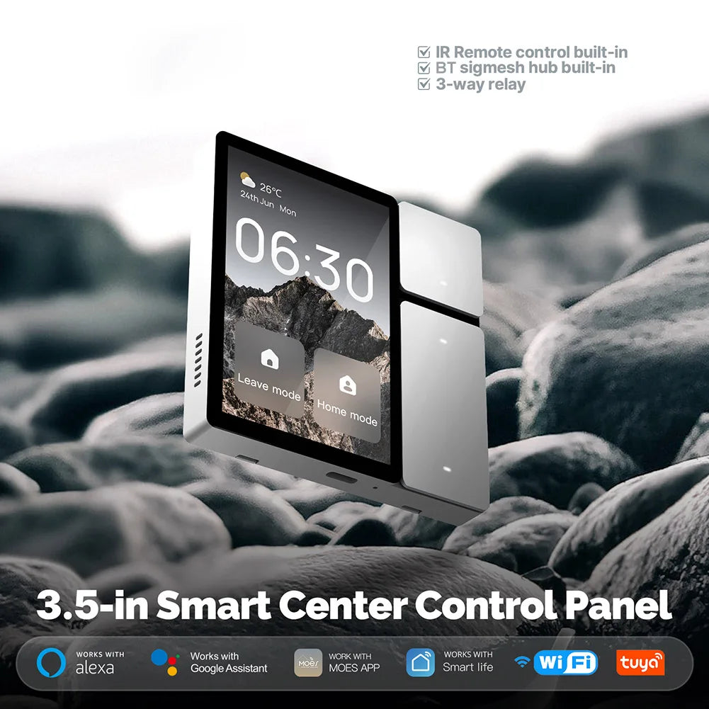 WiFi for Tuya Smart Touch Screen IR Remote Control Center Control Panel Smart Central Control for Intelligent Scenes Smart Home