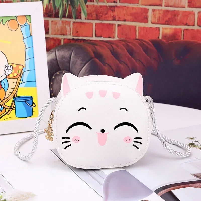 2024 Cute Cartoon Crossbody Fashion Girl PU Leather Elegant Children's Accessories Change Shoulder Bag حقائب يد 숄더백