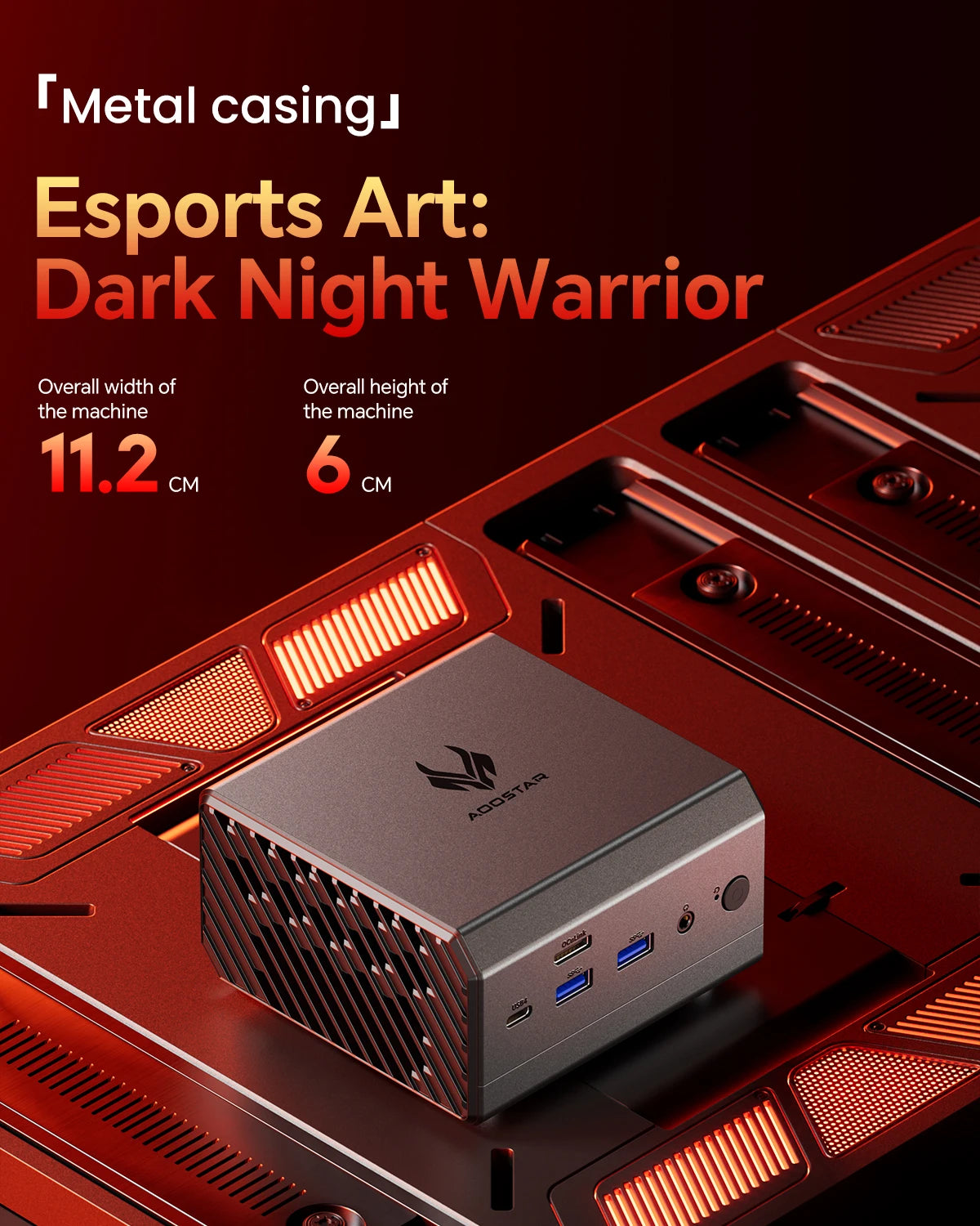 Mini PC AOOSTAR GT37 AMD Ryzen™ AI 9 HX 370 32 Go LPDDR5X-8000 MHz 1 To PCIe4.0 SSD, 12 cœurs/24 threads jusqu'à 5,1 GHz WiFi7/AI 50 TOPS