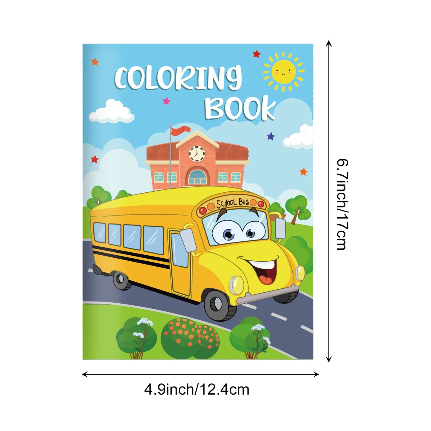16pcs Vehicle Theme Coloring Books Graffiti Aircraft Fire Truck Pattern DIY Drawing Painting Books For Kids Gifts Party Supplies