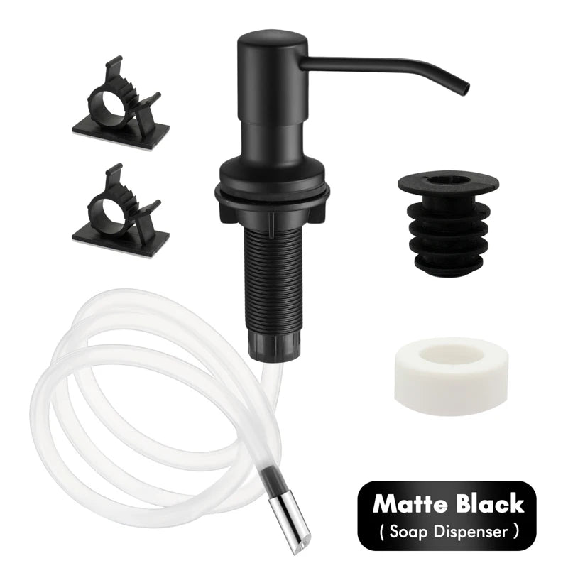 Stainless Steel Soap Dispenser Extension Tube Kit Kitchen Sink Liquid Soap Dispenser Bathroom Lotion Detergent Hand Press Pumps