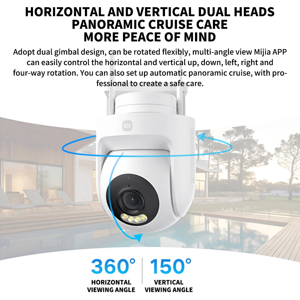 NEW Xiaomi Outdoor CW500 Dual Camera Version IP66 Security Protection CCTV AI Detection Full-Color Night Vision Smart Home