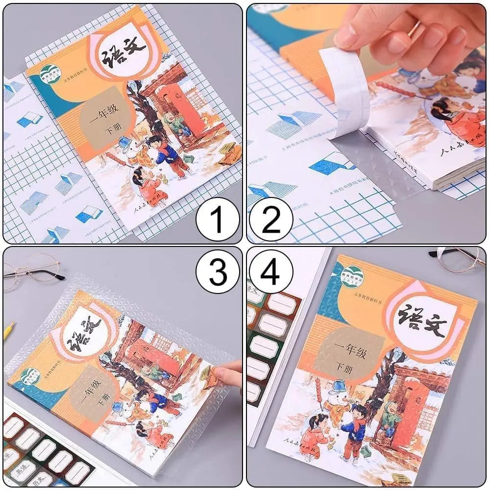 Lot de 10 à 30 protège-livres autocollants transparents et mats A4/16K/22K, imperméables, pour manuels scolaires, fournitures d'emballage