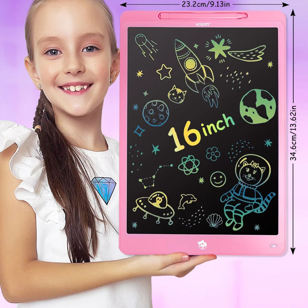 Tablette graphique LCD 8,5/10/12/16 pouces, tableau de dessin animé, jouets, cadeaux pour filles et garçons de 3 à 12 ans, bloc-notes pour enfants