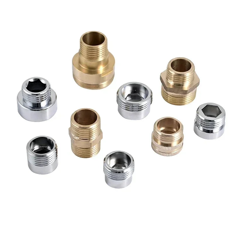 Water Faucet Coupler 1/2 To M16 M18 M20 M22 M24 M28 M32 Thread Connector Conversion Tap Adapter Fitting Bubbler Kitchen Bathroom