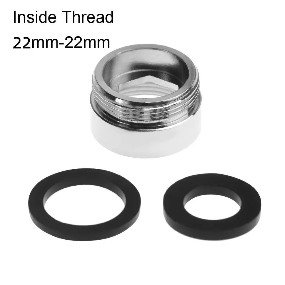 Kitchen Faucet Adapter Set 18/20/22/24mm To 22mm With Washer Metal Male Female Saving Tap Aerator Connector Bathroom Accessories