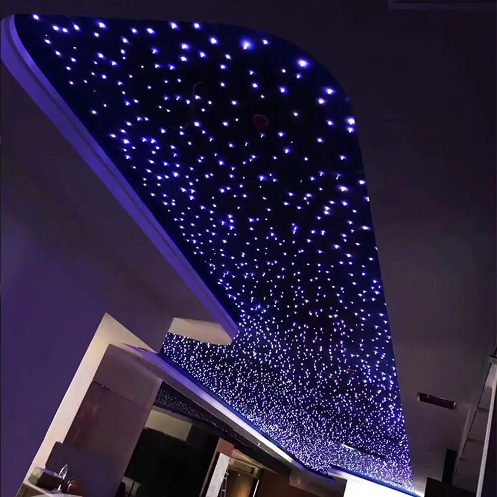 Câble à fibre optique en plastique transparent PMMA 50 m x 0,75 mm/1 mm pour éclairage LED