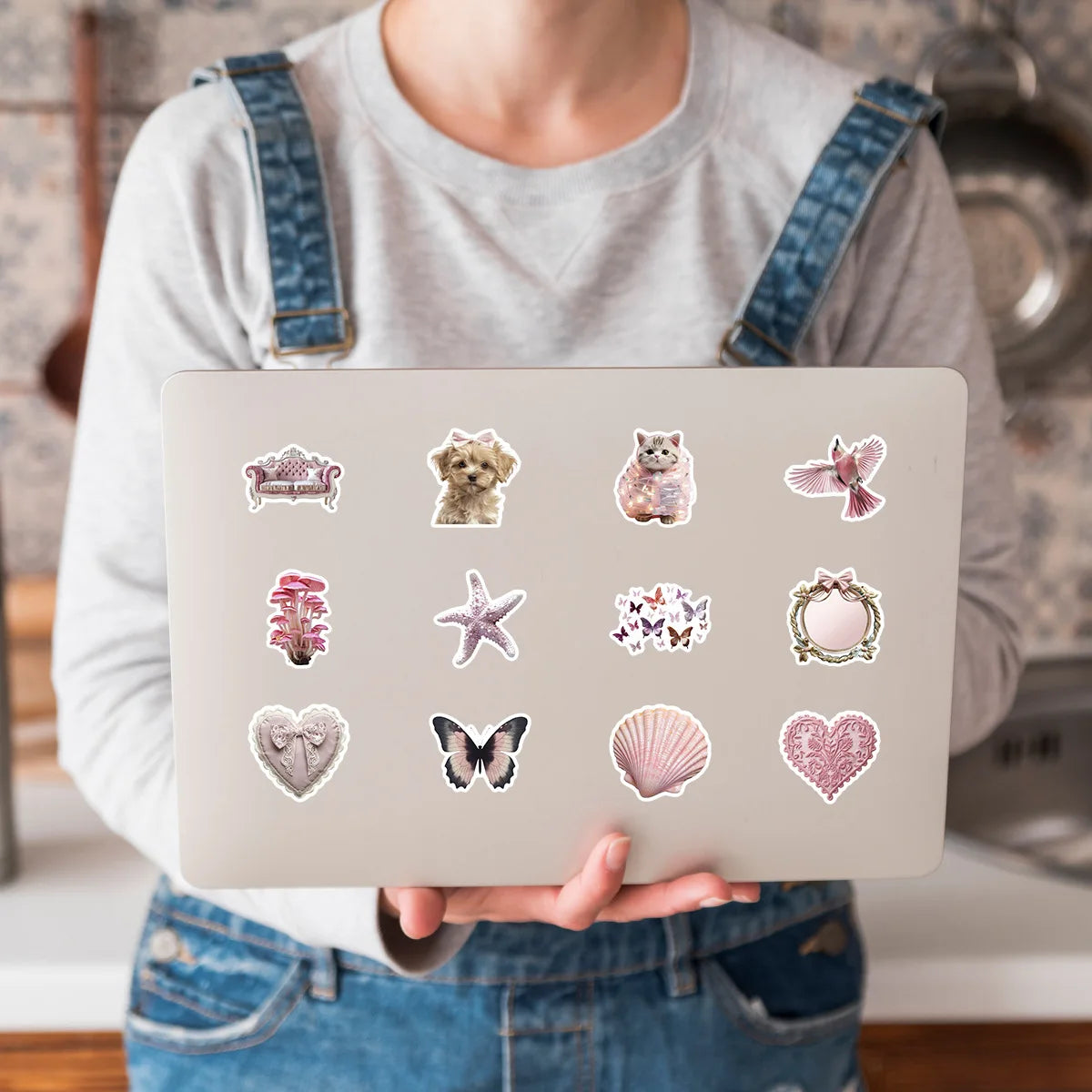 50Pcs Cute Pink Coquette Girl Aesthetic Stickers Notebook Laptop Phone Suitcase Notebook Stationery Sticker Decals