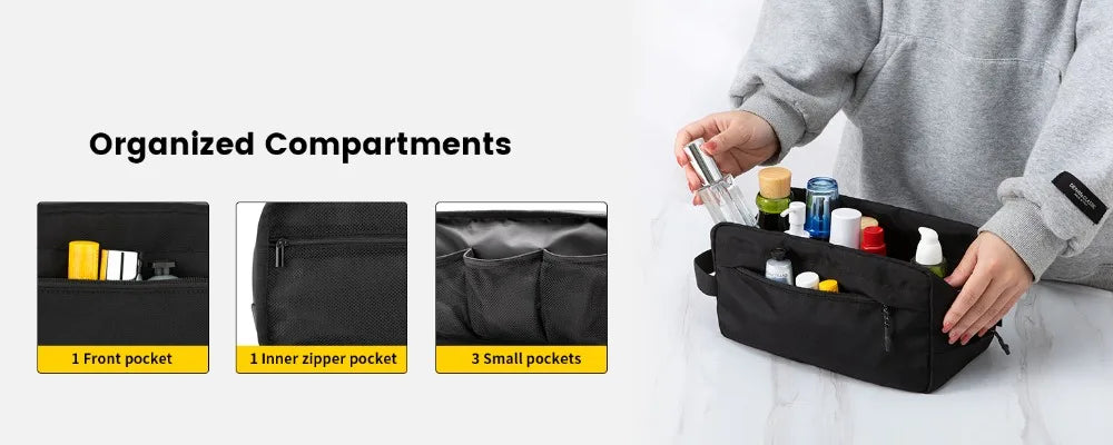 Trousse de toilette de voyage résistante à l'eau, à suspendre, pour voyage, accessoires de toilette, sac cadeau, organiseur portable, sacs de rangement