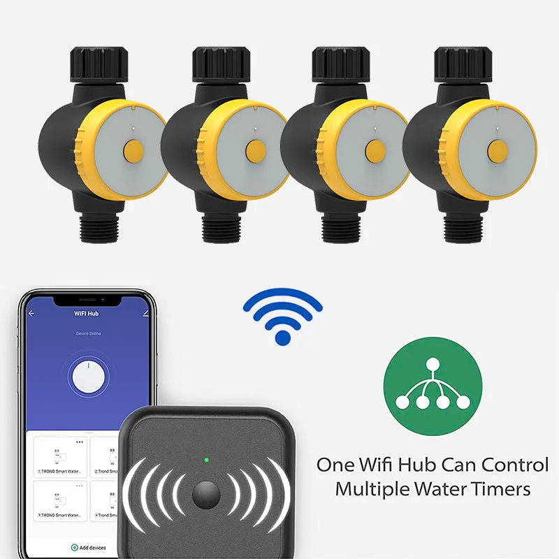 Nouveau minuteur d'arrosage intelligent Wifi pour jardin, contrôleur d'arrosage automatique Wifi, vanne intelligente Wifi, système d'arrosage goutte à goutte
