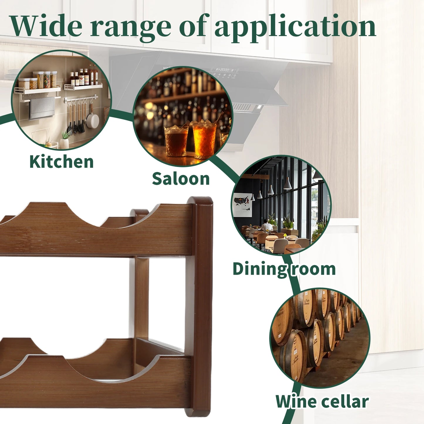 Wine Rack Wooden WineBottle Display Cabinet Holders Shelf Wine Showcases Countertop Wine Storage Rack Cellar Bar Accessories