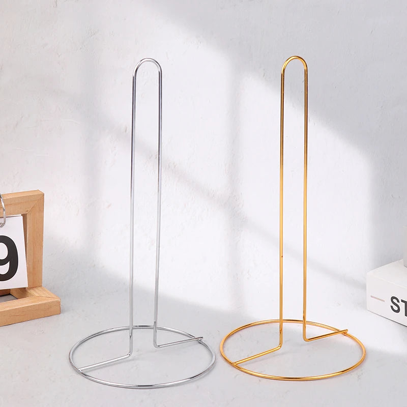 1PC Iron Kitchen Roll Paper Towel Holder Bathroom Paper Towel Holder Dining Table Vertical Napkin Holder Kitchen Storage Rack